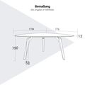 BRALCO RAIL meeting table | Triangular, 1794 x 1716 mm (6 people), gray tinted glass table top - 10 Thumbnail Image