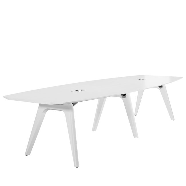 Bralco RAIL Conference table | 3600 x 1200 mm, oak white - 4 Main Image