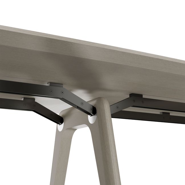 BRALCO RAIL Konferenztisch | 3600 x 1200 mm, Eiche Hellgrau