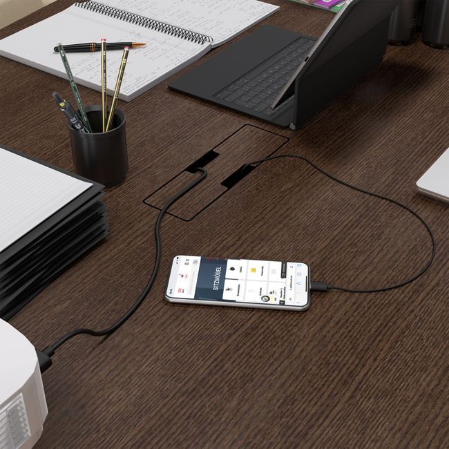 BRALCO RAIL Konferenztisch | 3600 x 1200 mm, Eiche Tabak