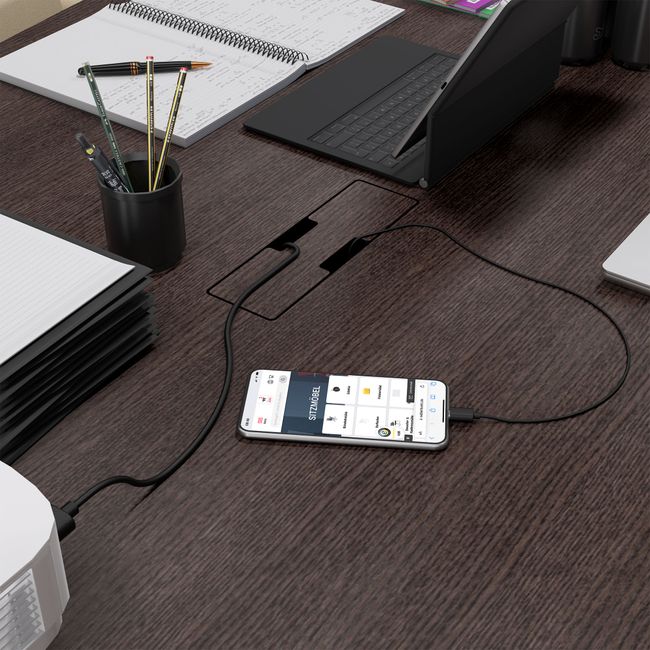 BRALCO RAIL Konferenztisch | 3600 x 1200 mm, Eiche Carbon