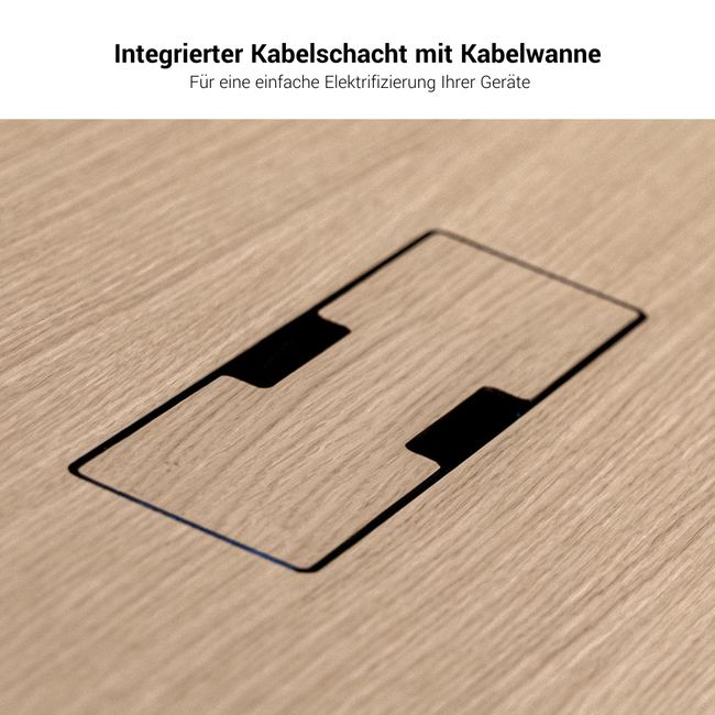 BRALCO RAIL Konferenztisch | 3600 x 1200 mm, Eiche Carbon