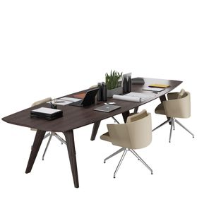 BRALCO RAIL Konferenztisch | 3600 x 1200 mm, Eiche Carbon