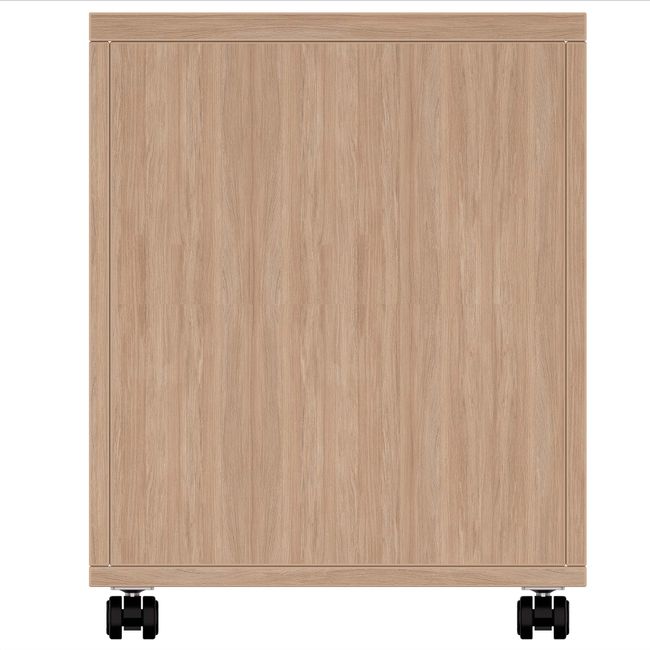 NOVA Rollcontainer | 3 Schubladen + 1 Kleinteilefach, 600 mm tief, Bernsteineiche