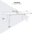 Bralco RAIL Tableau de réunion | Forme de démarrage 2400 - 2800 mm (8 - 10 personnes) | Vrai bois, chêne blanc - 7 Thumbnail Image
