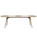 BRALCO RAIL meeting table | Boat shape 2400 - 2800 mm (8 - 10 people) | Real wood, natural oak - 2 Thumbnail Image
