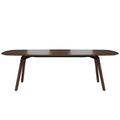 BRALCO RAIL meeting table | Boat shape 2400 - 2800 mm (8 - 10 people) | Real wood, oak tobacco - 2 Thumbnail Image