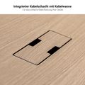 BRALCO RAIL meeting table | Boat shape 2400 - 2800 mm (8 - 10 people) | Real wood, oak tobacco - 7 Thumbnail Image