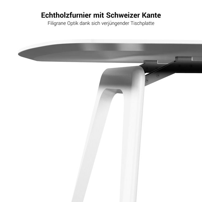 BRALCO RAIL Besprechungstisch | Bootsform 2400 - 2800 mm (8 - 10 Personen) | Echtholz, Eiche Schwarz