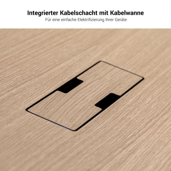 BRALCO RAIL Besprechungstisch | Bootsform 2400 - 2800 mm (8 - 10 Personen) | Echtholz, Eiche Schwarz