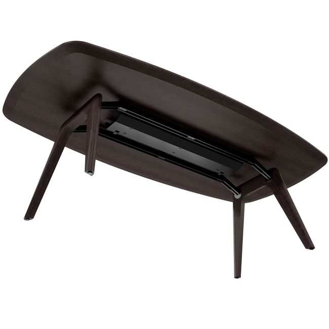 BRALCO RAIL Besprechungstisch | Bootsform 2400 - 2800 mm (8 - 10 Personen) | Echtholz, Eiche Carbon