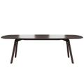 BRALCO RAIL meeting table | Boat shape 2400 - 2800 mm (8 - 10 people) | Real wood, carbon oak - 2 Thumbnail Image