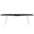 BRALCO RAIL meeting table | Boat shape, 2400 x 1200 x 750 mm (8 people) | gray tinted glass table top - 2 Thumbnail Image