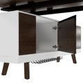BRALCO RAIL Schreibtisch | 1800 - 2400 mm, integriertes Lowboard, Echtholz, Eiche Tabak - 4 Thumbnail Image