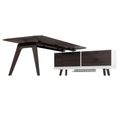 BRALCO RAIL Schreibtisch | 1800 - 2400 mm, integriertes Lowboard, Echtholz, Eiche Carbon BRALCO RAIL Schreibtisch | 1800 - 2400 mm, integriertes Lowboard, Echtholz, Eiche Carbon