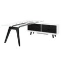 BRALCO RAIL Schreibtisch | 1800 - 2400 mm, integriertes Lowboard, Glas-Tischplatte BRALCO RAIL Schreibtisch | 1800 - 2400 mm, integriertes Lowboard, Glas-Tischplatte