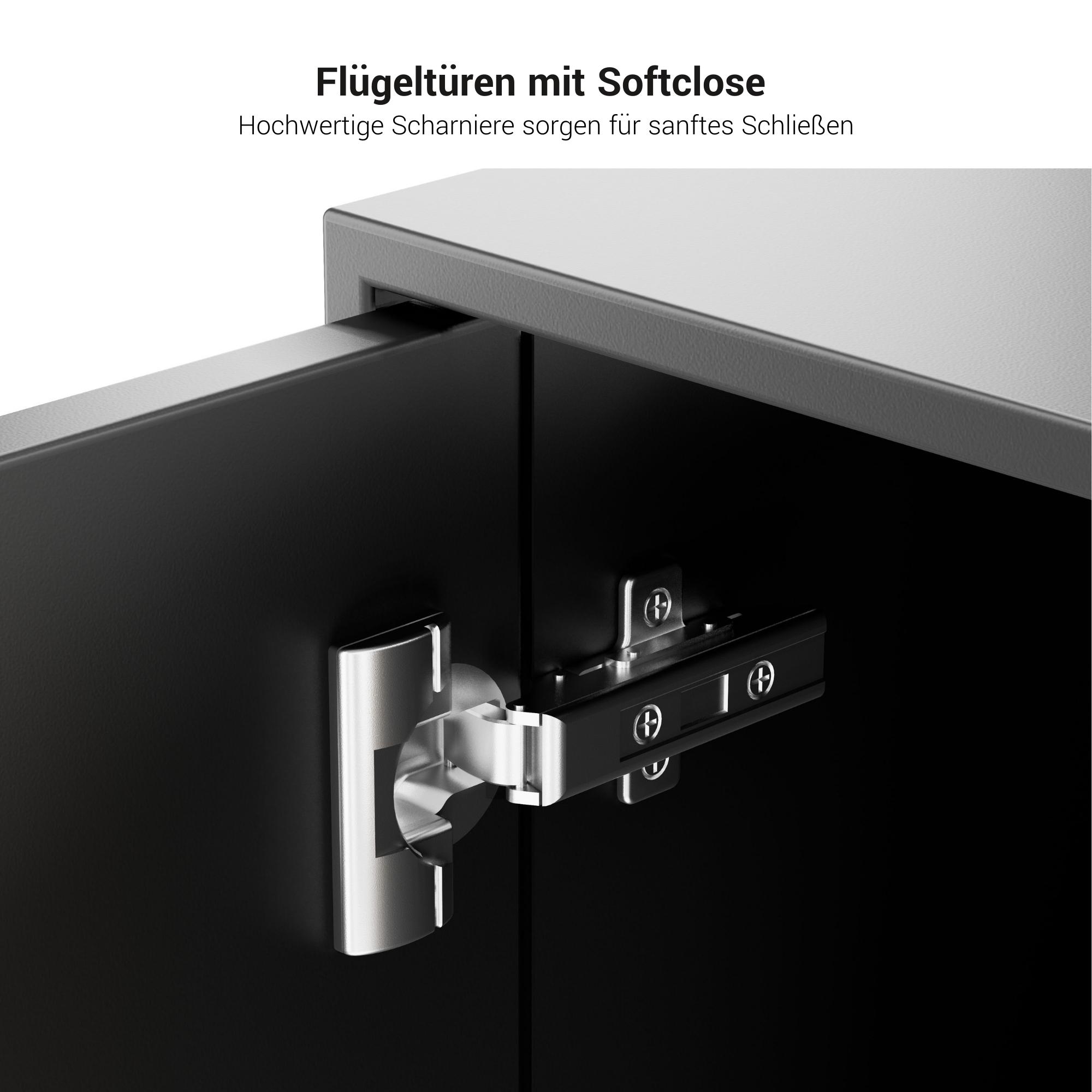 Bralco RAIL Highboard | 2 oh, 1600 x 400 mm, chêne blanc - 7 Main Image
