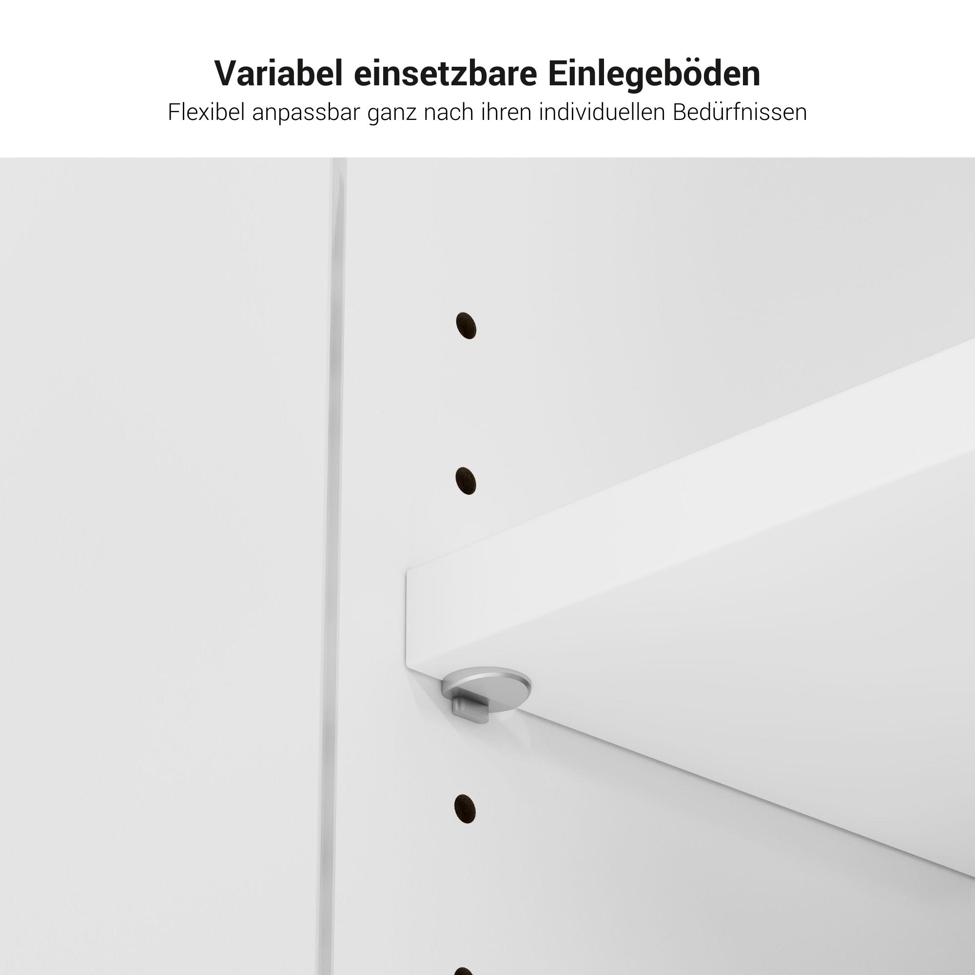 Bralco RAIL Highboard | 2 oh, 1600 x 400 mm, gris clair en chêne - 8 Main Image
