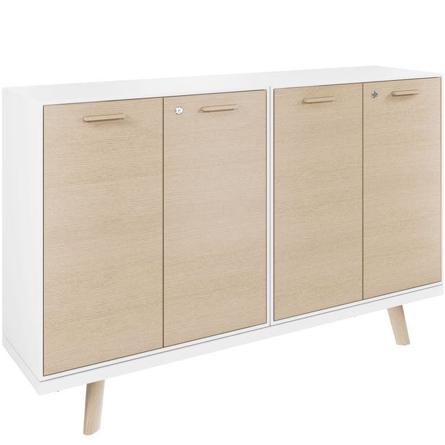 BRALCO RAIL Highboard | 2 OH, 1600 x 400 mm, Eiche Natur