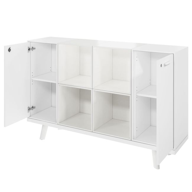 BRALCO RAIL Highboard | 2 OH, 1600 x 400 mm, Eiche Weiß BRALCO RAIL Highboard | 2 OH, 1600 x 400 mm, Eiche Weiß
