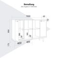 Bralco RAIL Highboard | 2 Oh, 1600 x 400 mm, oak white - 11 Thumbnail Image