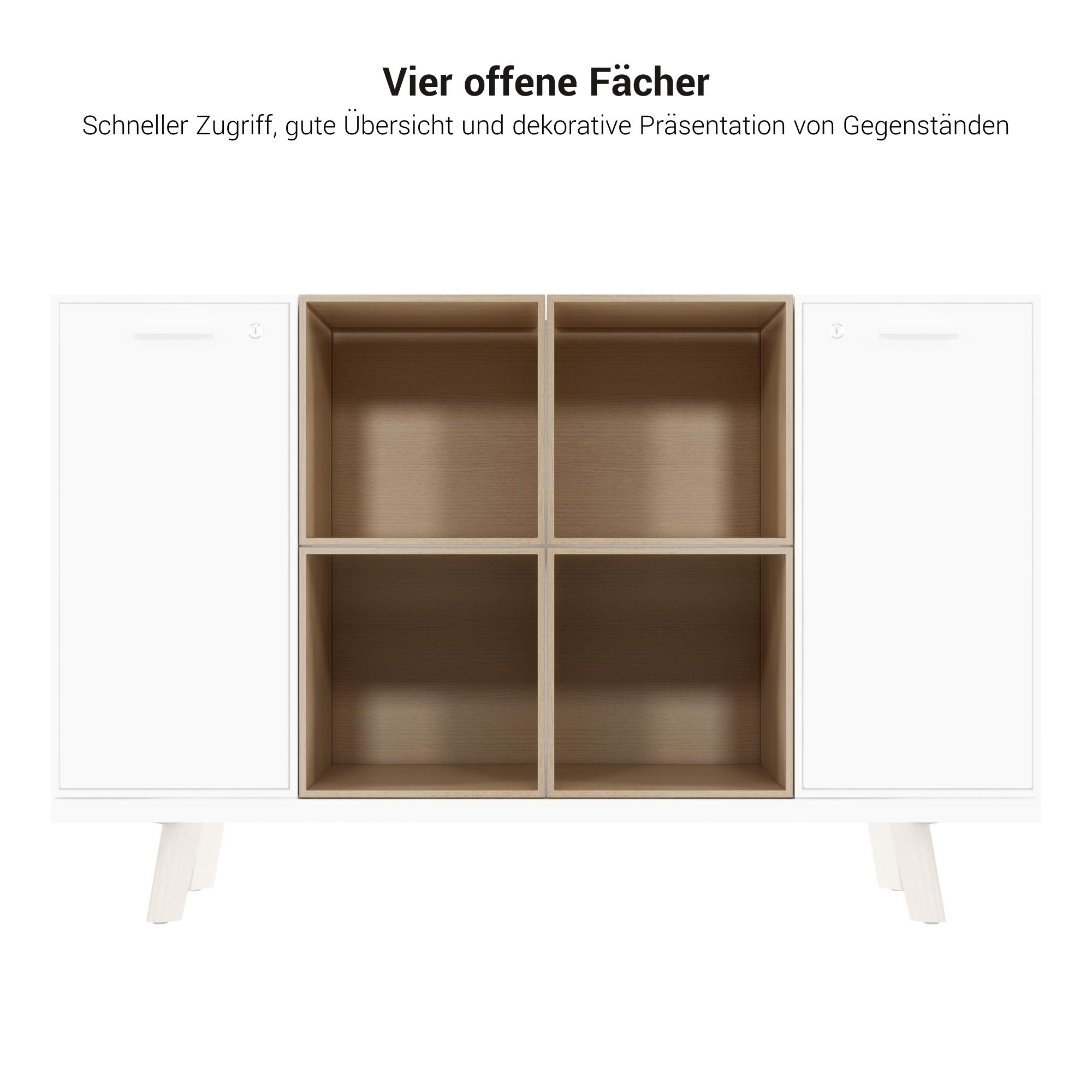 BRALCO RAIL highboard | 2 OH, 1600 x 400 mm, dark gray oak - 4 Main Image
