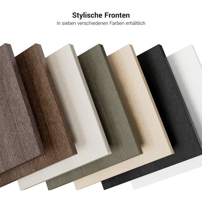 BRALCO RAIL Highboard | 2 OH, 1600 x 400 mm, Eiche Dunkelgrau