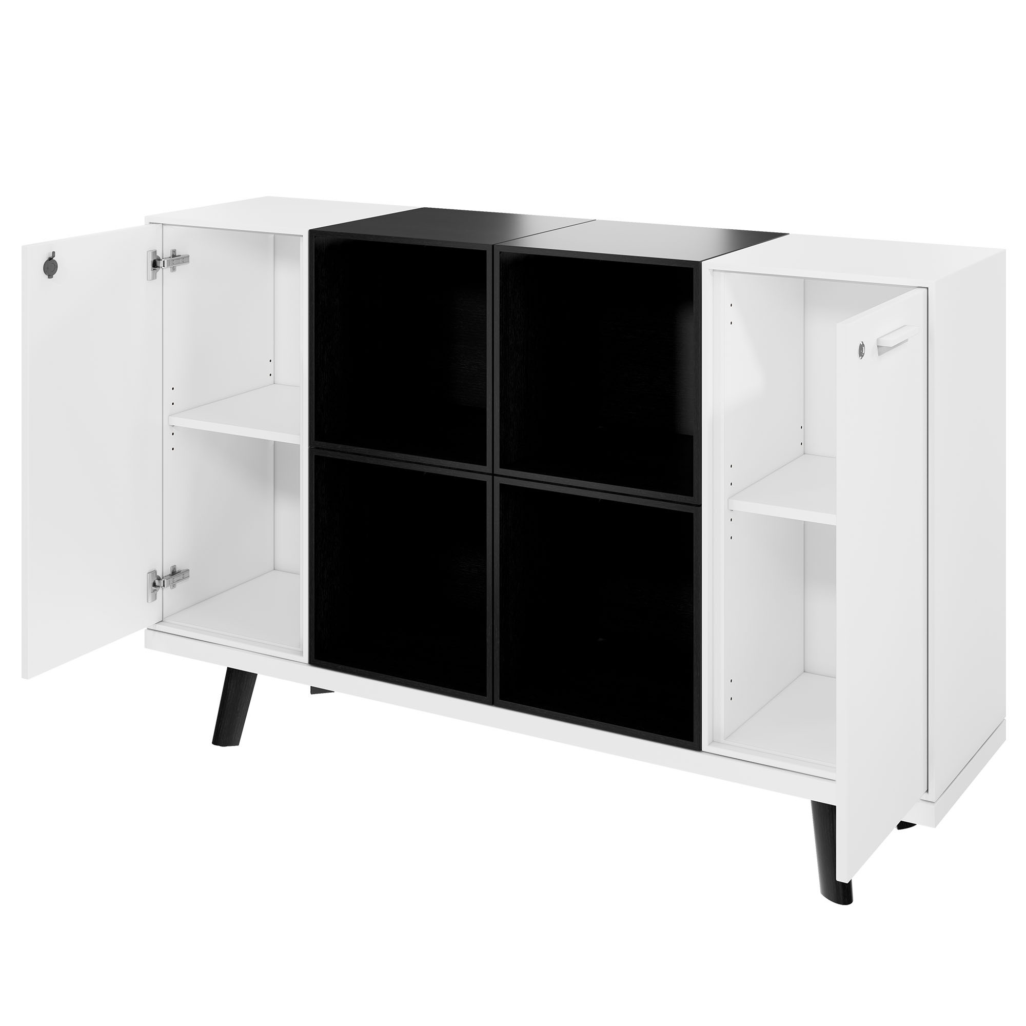 BRALCO RAIL highboard | 2 OH, 1600 x 400 mm, black oak - 2 Main Image