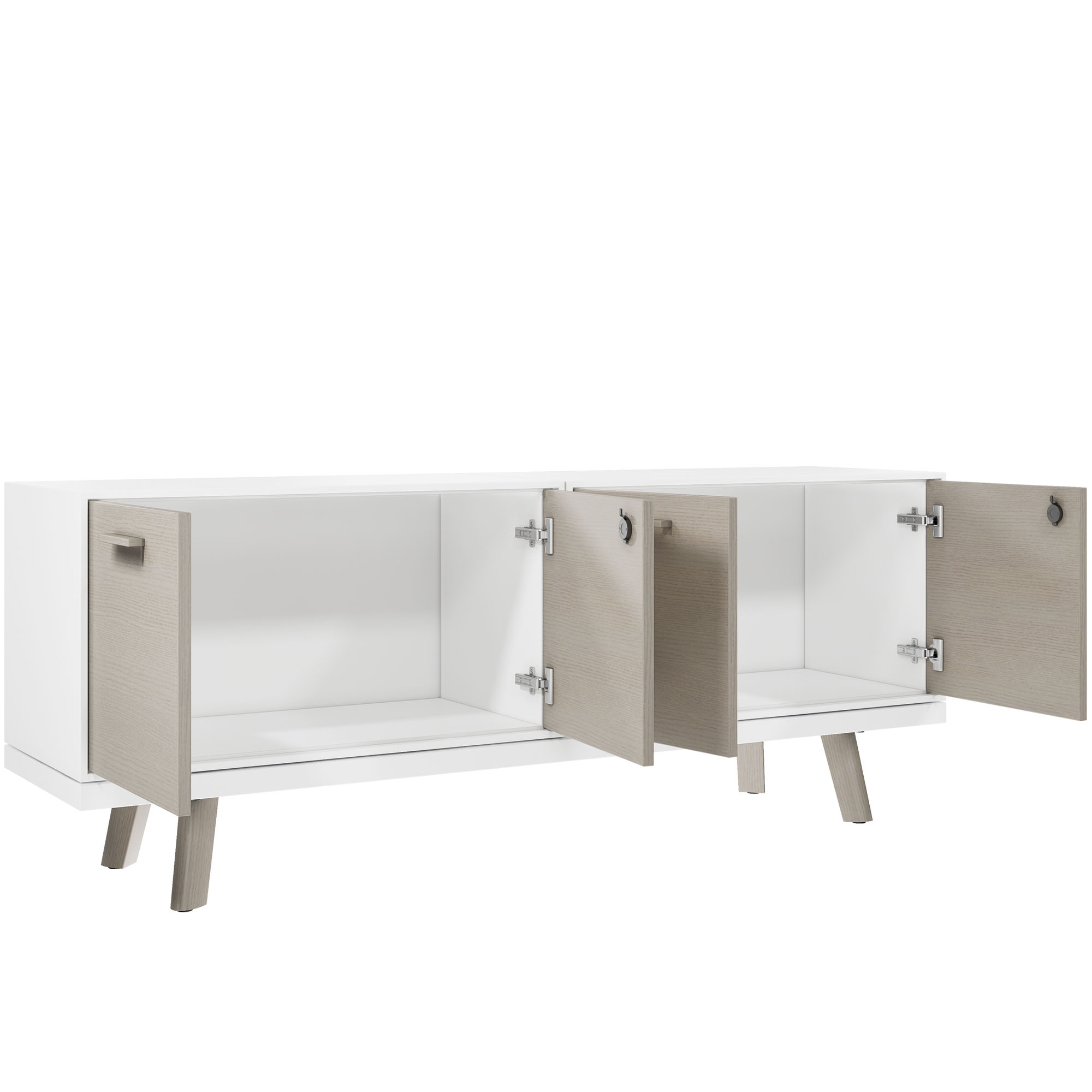 Bralco RAIL Lowboard | 1,5 oh, 1603 x 400 mm, gris clair en chêne - 2 Main Image