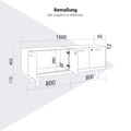 BRALCO RAIL Lowboard | 1,5 OH, 1603 x 400 mm, Eiche Dunkelgrau - 9 Thumbnail Image