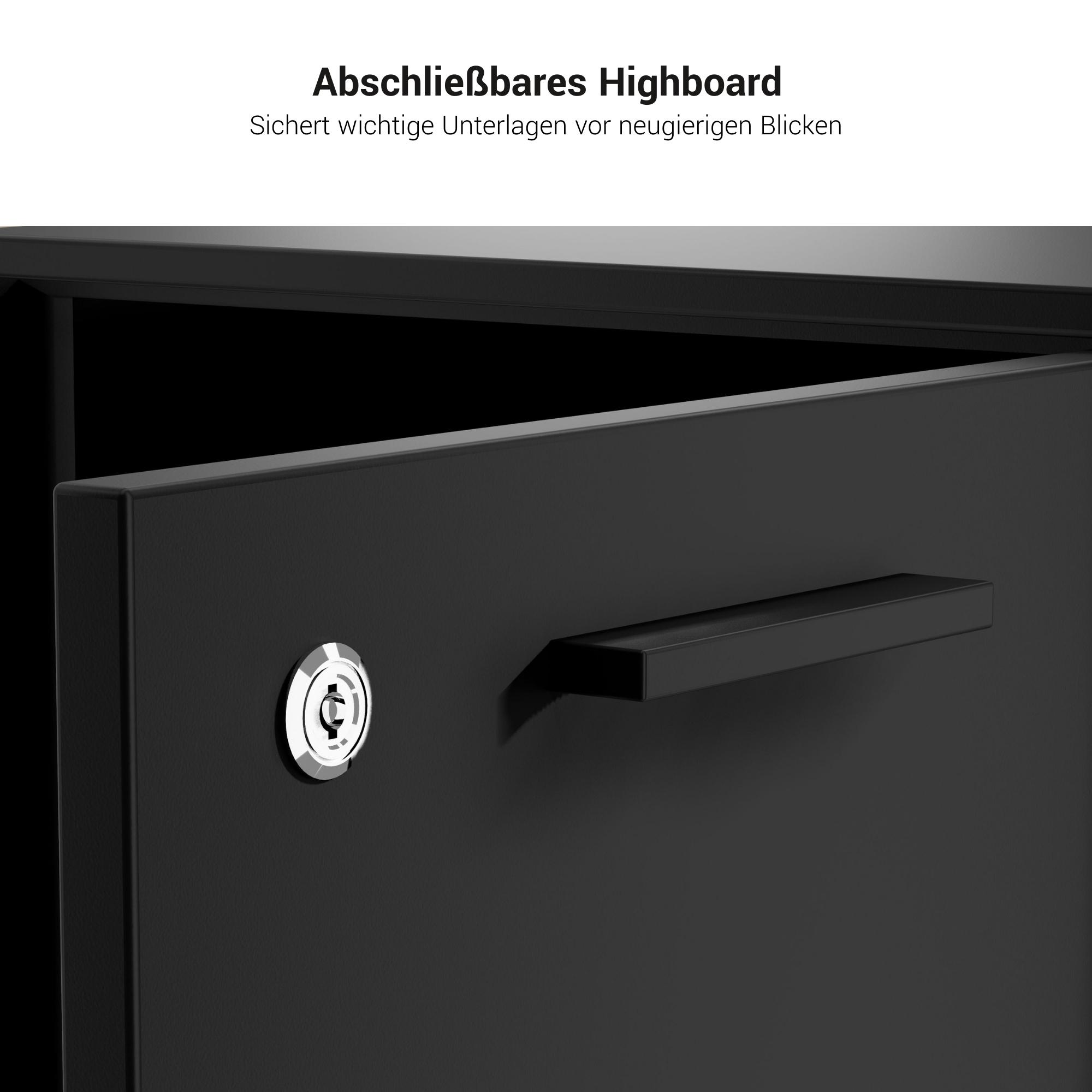 BRALCO RAIL Lowboard | 1,5 OH, 2400 x 400 mm, Eiche Carbon - 7 Main Image
