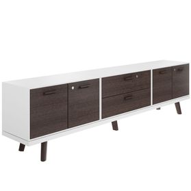 BRALCO RAIL Lowboard | 1,5 OH, 2400 x 400 mm, Eiche Carbon