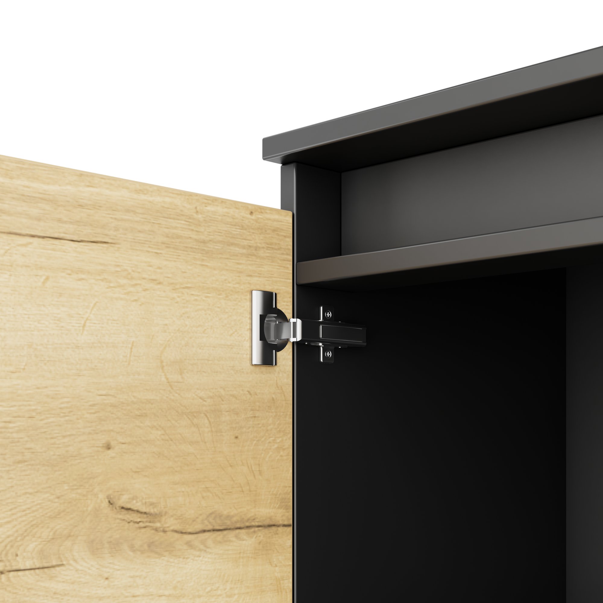ART Lowboard | 1 OH, 1600 x 600 mm, Wildeiche-Dunkelgrau - 8 Main Image