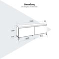ART Lowboard | 1 oh, 1600 x 600 mm, chêne sauvage gris foncé - 5 Thumbnail Image