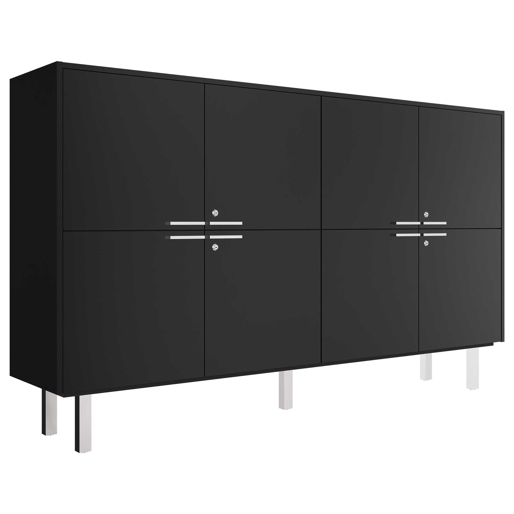 BRALCO JET EVO highboard | 2 OH, 2036 x 460 mm, black - 1 Main Image
