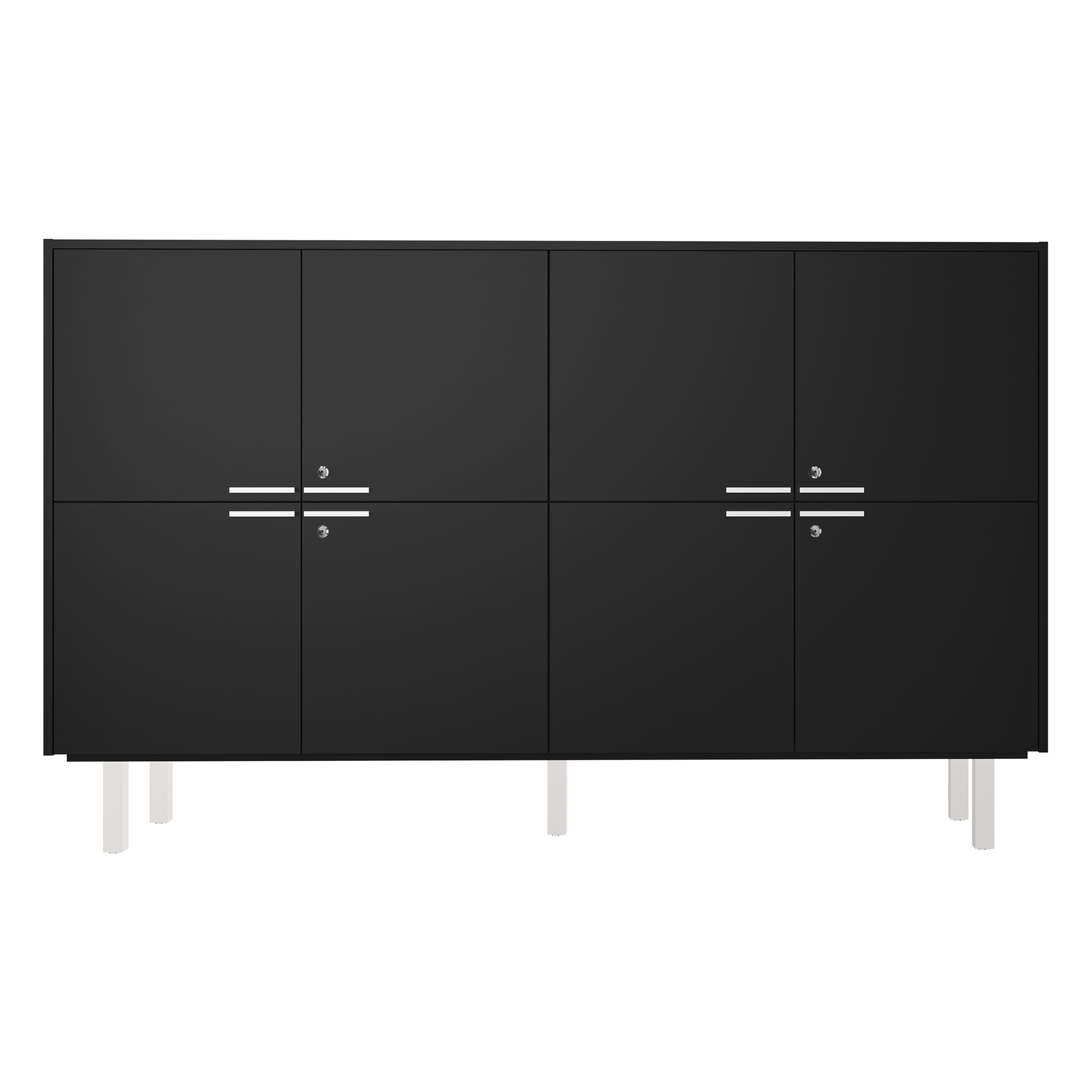 BRALCO JET EVO highboard | 2 OH, 2036 x 460 mm, black - 2 Main Image