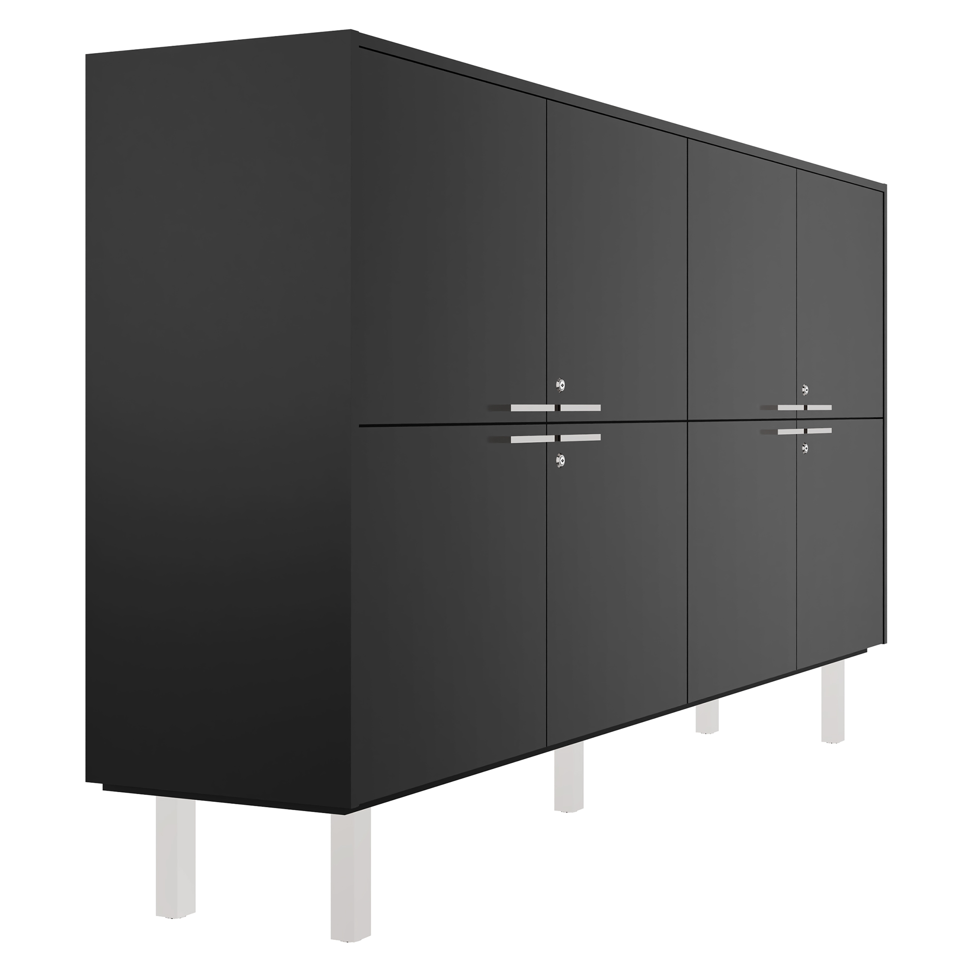BRALCO JET EVO highboard | 2 OH, 2036 x 460 mm, black - 3 Main Image
