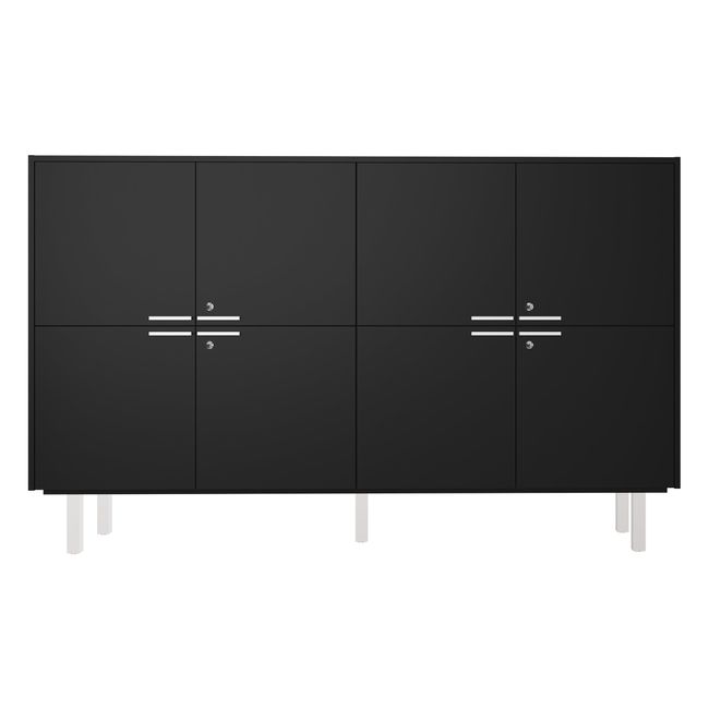 BRALCO JET EVO Highboard | 2 OH, 2036 x 460 mm, Schwarz BRALCO JET EVO Highboard | 2 OH, 2036 x 460 mm, Schwarz