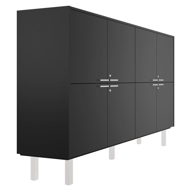 BRALCO JET EVO Highboard | 2 OH, 2036 x 460 mm, Schwarz BRALCO JET EVO Highboard | 2 OH, 2036 x 460 mm, Schwarz