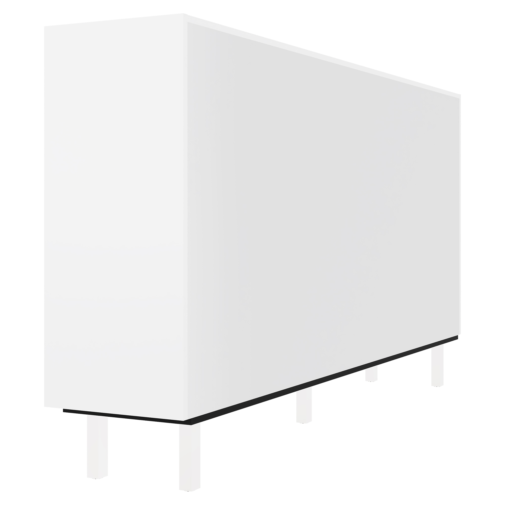 Bralco JET EVO Highboard | 2 Oh, 2036 x 460 mm, white - 4 Main Image