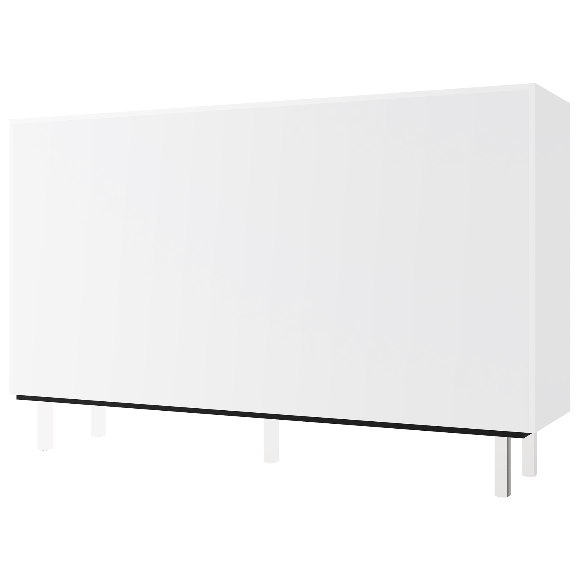 Bralco JET EVO Highboard | 2 Oh, 2036 x 460 mm, white - 5 Main Image