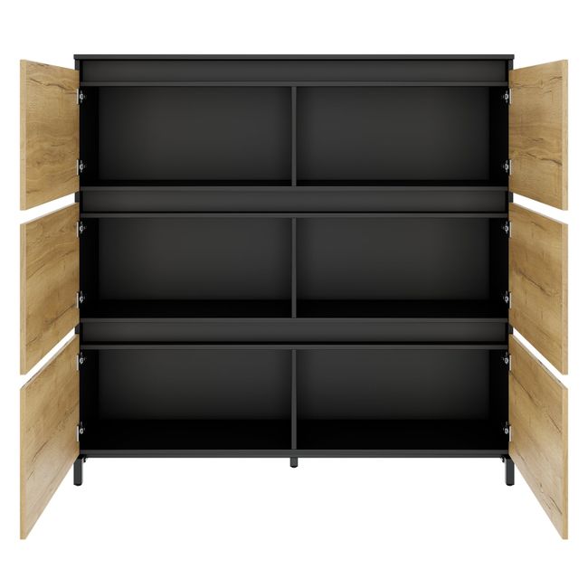 ART Highboard | 3 OH, 1600 x 1560 mm, Wildeiche-Dunkelgrau ART Highboard | 3 OH, 1600 x 1560 mm, Wildeiche-Dunkelgrau