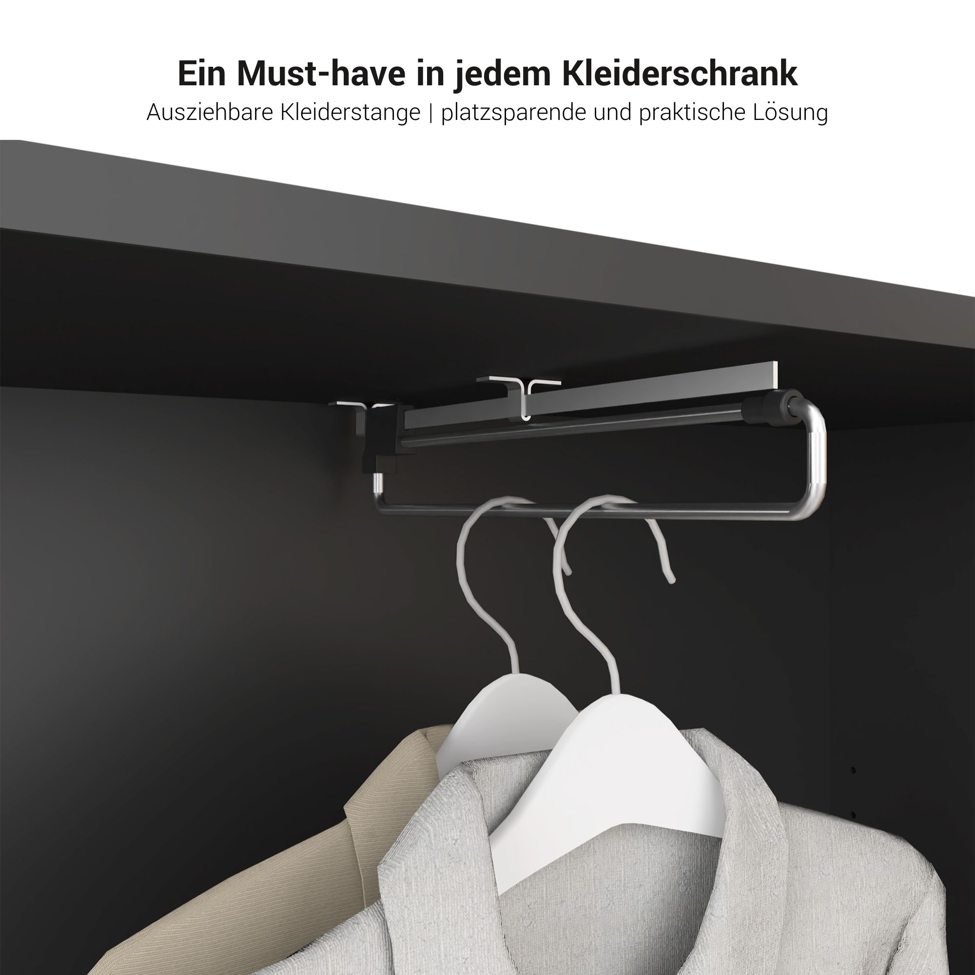 ART Garderobenschrank | 4 OH, 1600 x 1760 mm, Wildeiche-Dunkelgrau - 4 Main Image