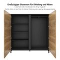 ART Garderobenschrank | 4 OH, 1600 x 1760 mm, Wildeiche-Dunkelgrau - 3 Thumbnail Image