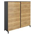 ART Garderobenschrank | 4 OH, 1600 x 1760 mm, Wildeiche-Dunkelgrau - 1 Thumbnail Image