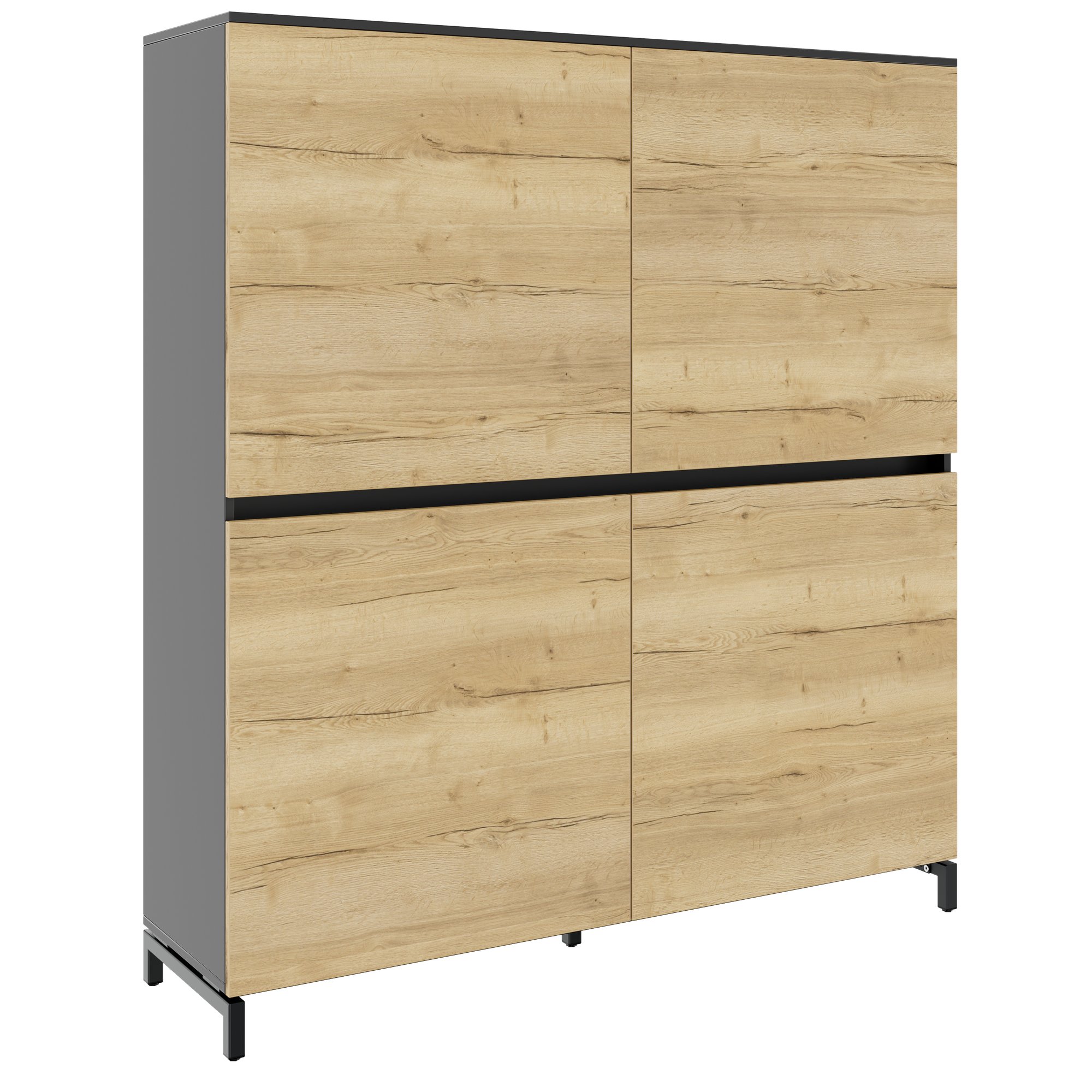 ART Classeur | 4 oh, 1600 x 1760 mm, chêne sauvage gris foncé - 1 Main Image