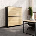 ART Aktenschrank | 4 OH, 1600 x 1760 mm, Wildeiche-Dunkelgrau