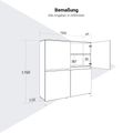 ART Aktenschrank | 4 OH, 1600 x 1760 mm, Wildeiche-Dunkelgrau