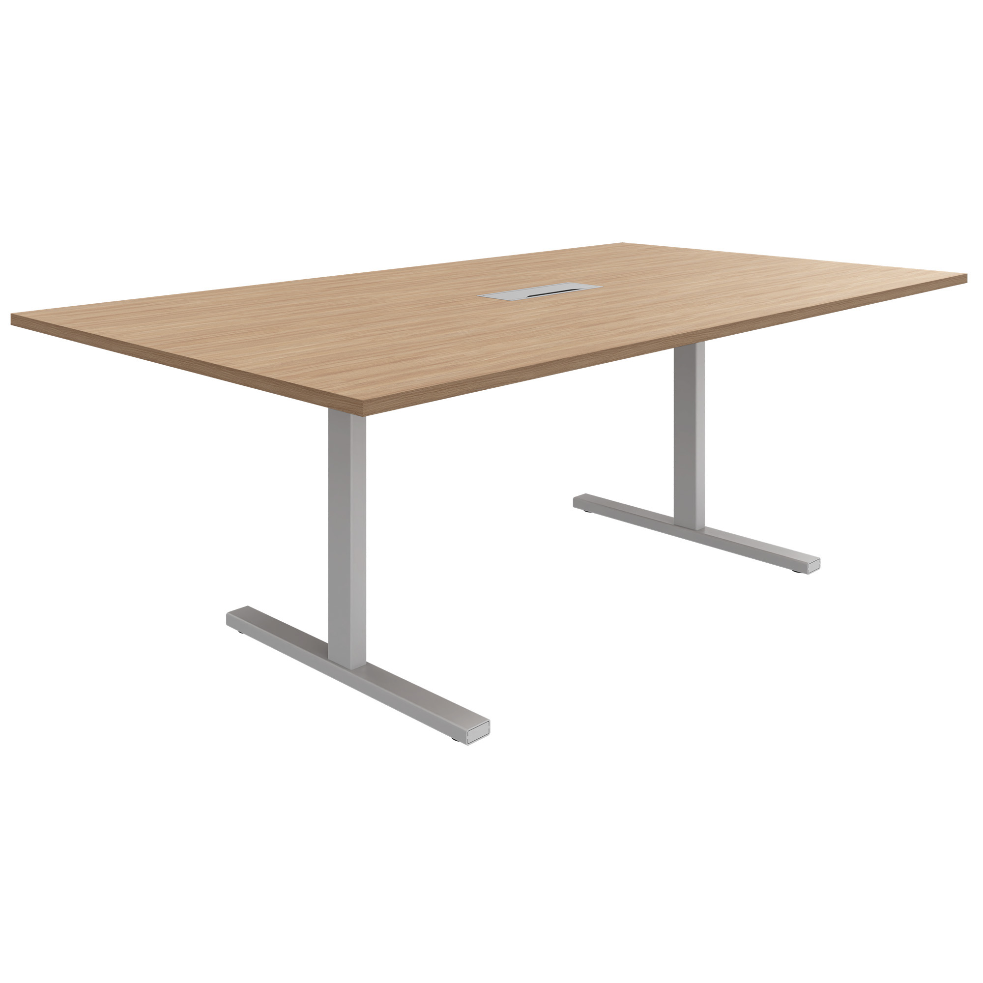 T-EASY Konferenztisch | 2000 x 1200 mm (8 - 10 Personen), elektrifiziert, Bernsteineiche - 2 Main Image