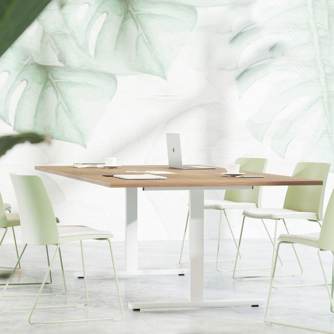 T-EASY Konferenztisch | 2000 x 1200 mm (8 - 10 Personen), elektrifiziert, Bernsteineiche T-EASY Konferenztisch | 2000 x 1200 mm (8 - 10 Personen), elektrifiziert, Bernsteineiche